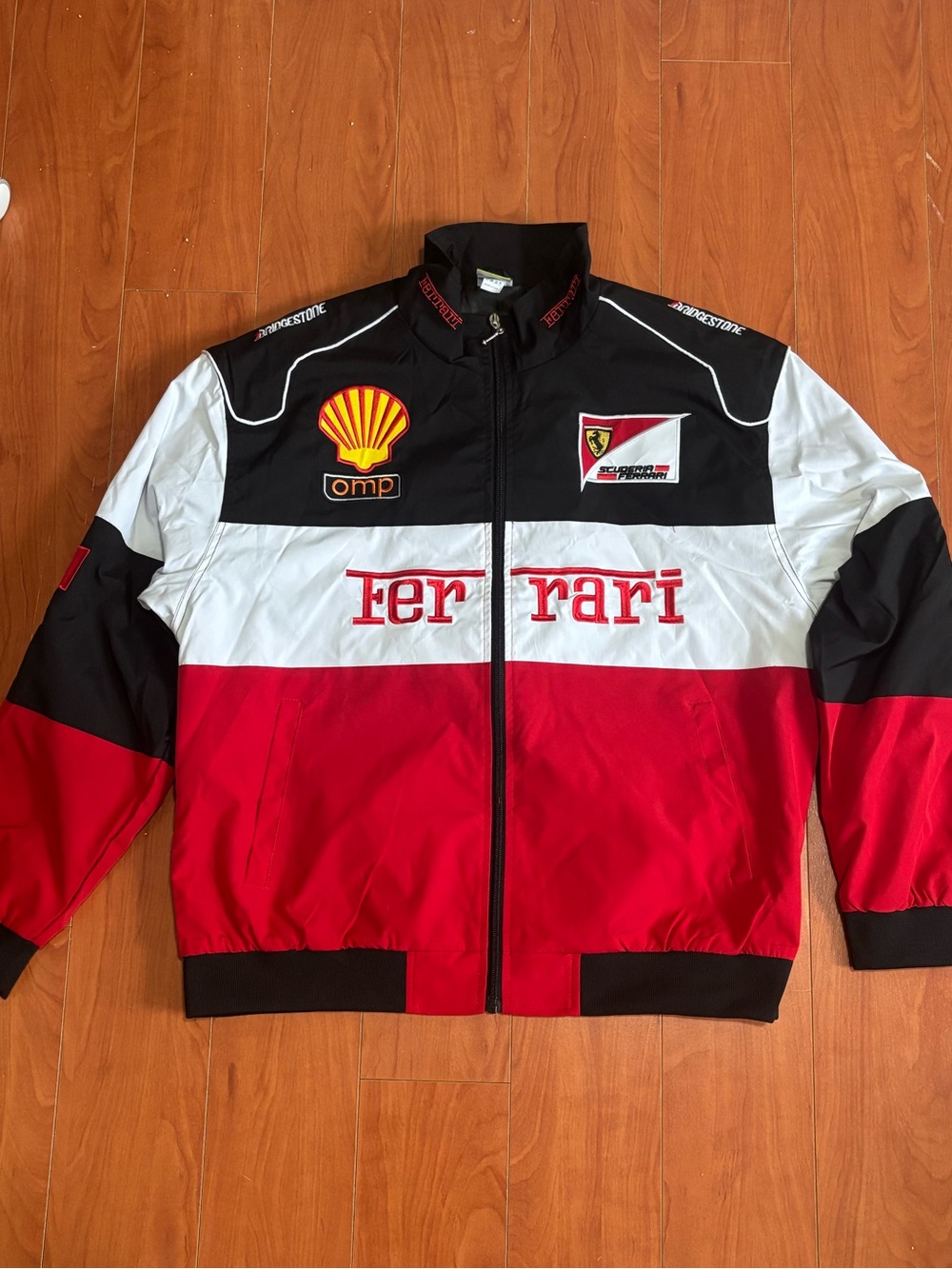 Ferrari F1 Lightweight Racing Jacket Windbreaker Shell Embroidered - Size Large